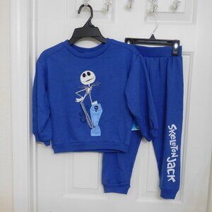 NWT 2pc Nightmare Before Christmas Jack Front Back Sweatshirt & Joggers sz 4t
